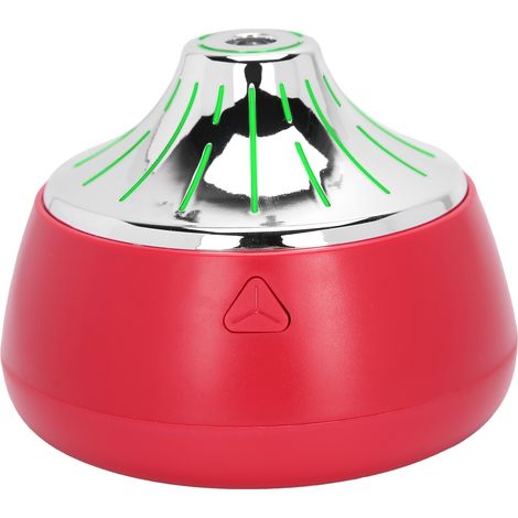 200-ml-USB-Luftbefeuchter mit ätherischen Ölen, Diffusor und LED-Licht – Stimmungs-Sprühgerät fürs Büro (Silber-Rot) (1/5)