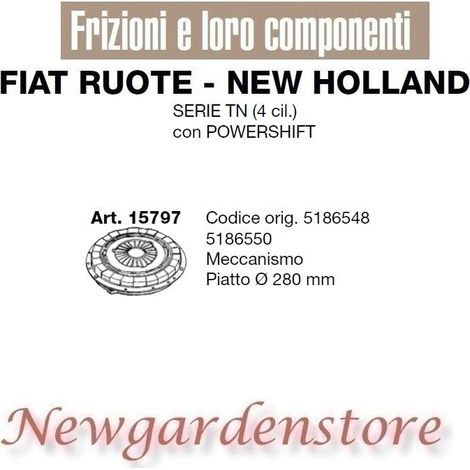 Mecanismo de embrague tractor serie TN 4 cilindros powershif FIAT NEW HOLLAND 15797