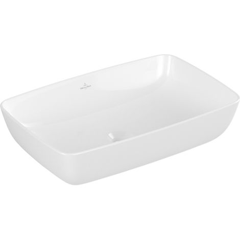 Lavabo da appoggio VB Artis 580x385mm rettangolare senza bordo bianco Alpin CeramicPlus (1/5)