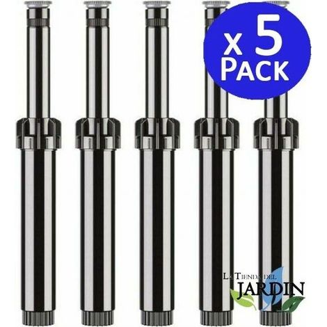 Lot de 5 Diffuseur d'arrosage Hunter PSU-04-15A avec buse réglable 15A. Portée 4,5 m, Tuyère d'irrigation hauteur de tige 10 cm (1/4)