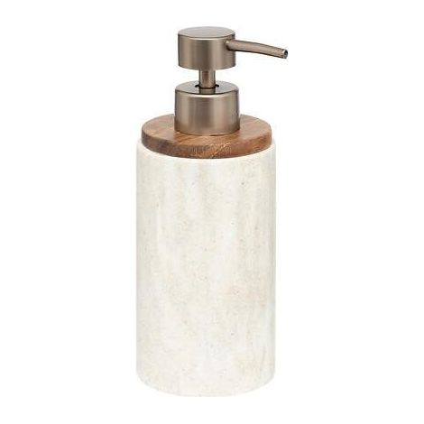 Côme Seifenspender Marmoreffekt beige 7,1x7,1x19,3 cm (1/2)