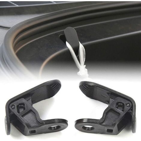 Tesla Lot de 2 crochets pour coffre avant de modèle 3 2020 Noir (1/5)