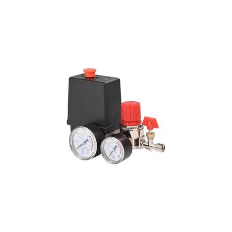 Lot de 2 Valve de compresseur d'air - Régulateur de vanne de régulation de manomètre avec manomètres pour compresseur (1/5)