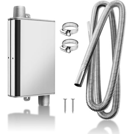 Silencieux de mise à niveau, tuyau d'échappement en acier inoxydable de 200 cm avec 2 clips pour alternateur, tuyau d'échappement de voiture, chauffage diesel à air (1/5)