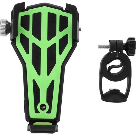 Support téléphone vélo VTT PVC, support guidon smartphone noir vert, porte-cellulaire pour vélo montagne (1/5)