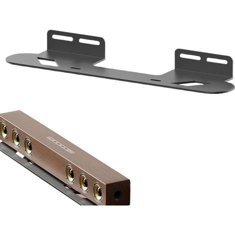 General Soundbar Wall Mount, Under TV Soundbar Mounting Bracket, Sturdy Floating Storage Rack for Router, Remote Control, Carbon Steel Speaker Holder, 16.34x4.33x5.12 inches (1/5)