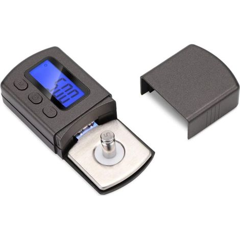 Adaptateur de mini balance numérique, aiguille pour tourne-disque vinyle, testeur de force de stylet pour platine vinyle numérique, écran LCD rétroéclairé pour disques vinyles (1/4)