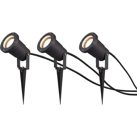 [GEBRAUCHT] B-Ware TRIO LIGHTING Außenstrahler Gartenleuchte Ubangi LED Strahler anthrazit 3er Set (1/2)