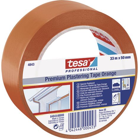 Tesa 4843 Ruban D'enduit Premium. 33m X 50mm Orange (1/2)