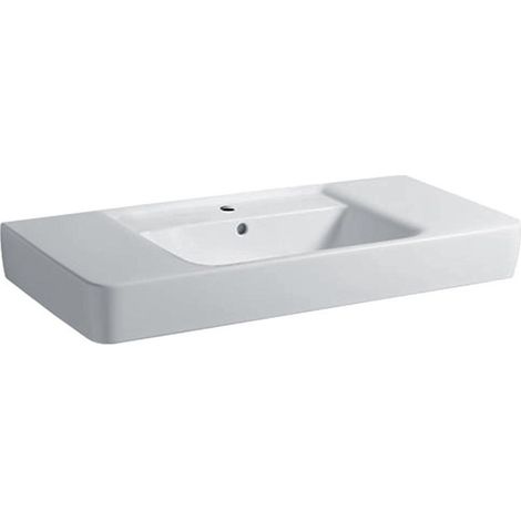 Lavabo para mueble RENOVA PLAN con orificio para grifería, con rebosadero 850 x 480 mm blanco GEBERIT