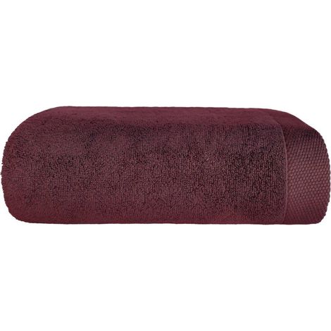 Serviette de bain 70 x 140 cm, couleur châtaigne épaisse, 100 % coton, 450 g, douce et sans torsion (1/5)