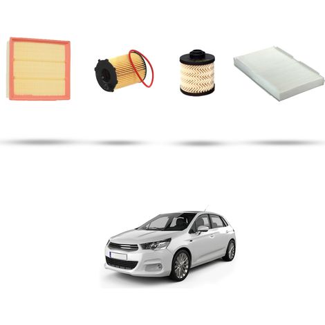 Kit tagliando 4 filtri compatibile con Citroen C4 II 1.6 Bluehdi 73kw dal 2014 (1/5)