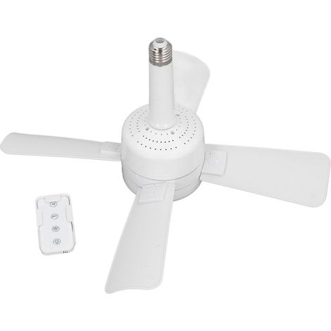 Ventilateur de plafond à douille, 4 pales, ampoule LED à intensité variable, vis, 85-265 V, fournitures d'éclairage domestique (1/5)