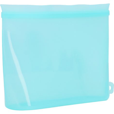 Sac de congélation en silicone de qualité alimentaire 1500 ml, étanche, à double fermeture éclair, réutilisable (1/5)