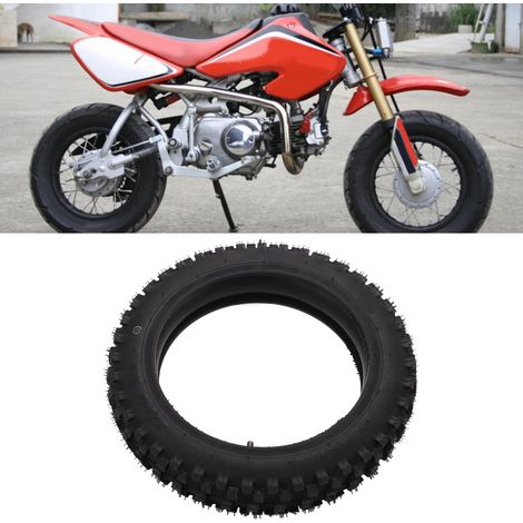 Le pneu extérieur 2.75-10 et la chambre à air 2.75/2.50-10 avec valve à angle droit conviennent aux XR50, CRF50 et CR60R (les chambres à air sont livrées sans air). (1/5)
