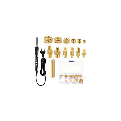 Kit saldatore da 139 pezzi, saldatore da 90 W con controllo della temperatura, inserti filettati M2 M3 M4 M5 M6 M8, saldatura a caldo per stampa 3D (1/4)