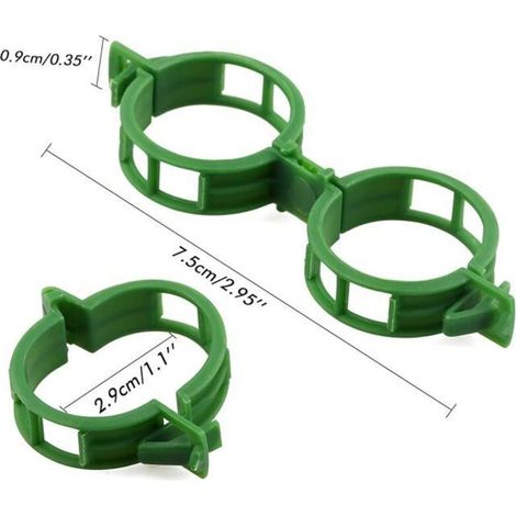 200 Attaches Tomate pour Plantes, Attaches pour Plantes Grimpantes, Attaches de Jardin en Plastique - Vert