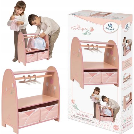 Armadio Montessori in legno per bambole, DeCuevas Toys 55874