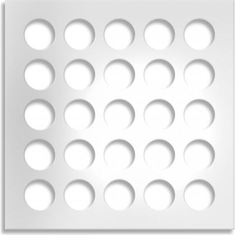FORI-MEDI - Pannello in PVC traforato - Parasole - Colore: bianco - Misura: 48x48 cm (1/2)