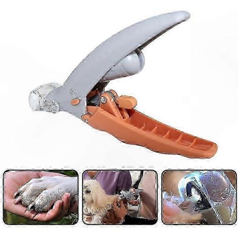 Krallenschere mit LED und Lupe für Haustiere, optimale Sicherheit für Katzen und Hunde, präziser Krallentrimmer, praktisches Werkzeug für die tierärztliche Heimpflege (1/5)