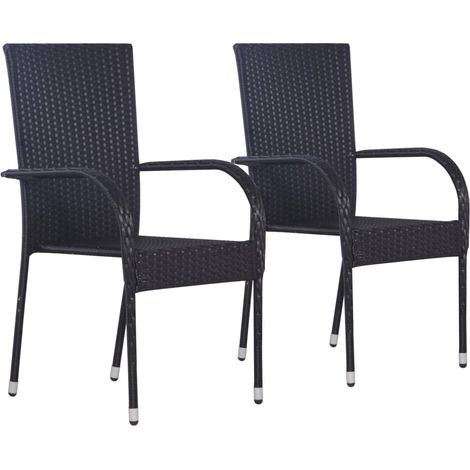 Maison Exclusive - Juego de comedor para jardín 3 piezas ratán si