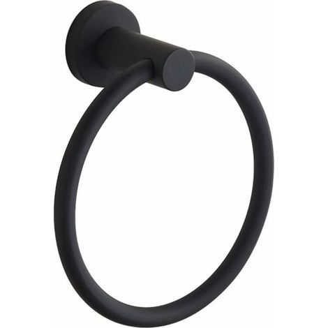 Anneau de serviette en acier inoxydable 304 pendentif de salle de bain noir américain suspendu anneau de serviette 304 Yahei (1/5)