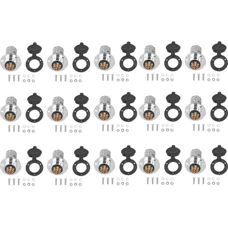 15 connecteurs aéronautiques, douille en laiton-zinc pour applications aérospatiales, 25 mm, 12 A, 250VBEM25-7Y (7 broches) (1/5)