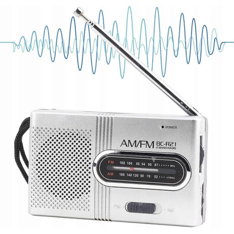 Récepteur radio portable de poche Bc-r21 AM/FM avec antenne télescopique et alimentation par piles FT (1/5)