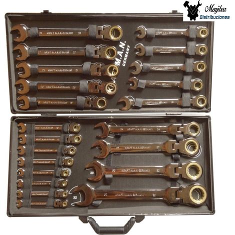 CONJUNTO DE 22 LLAVES DE TRIQUETE FLEXIBLEN EN MALETA (1/5)