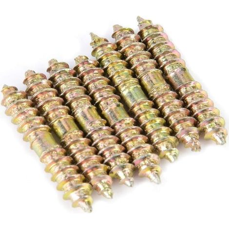 Ulisem Lot de 20 boulons filetés pour portes de meubles, connecteurs en bois, 5 à 30 mm (1/4)