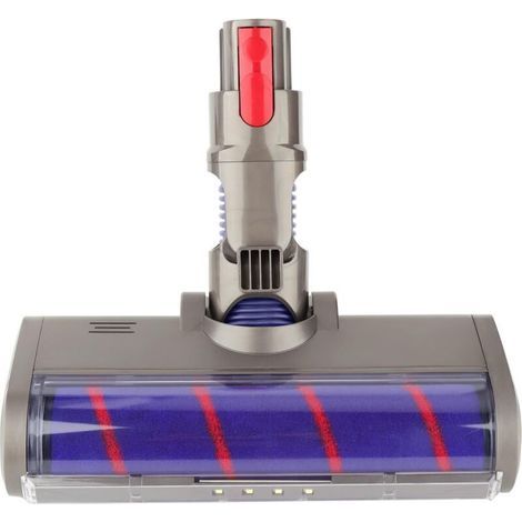 Ersatz-Reinigungskopf mit weicher Walze – für Dyson V7, V8, V10 und V11 Akku-Staubsauger – Bodenbürstenaufsatz mit LED-Scheinwerfern – Crezuo