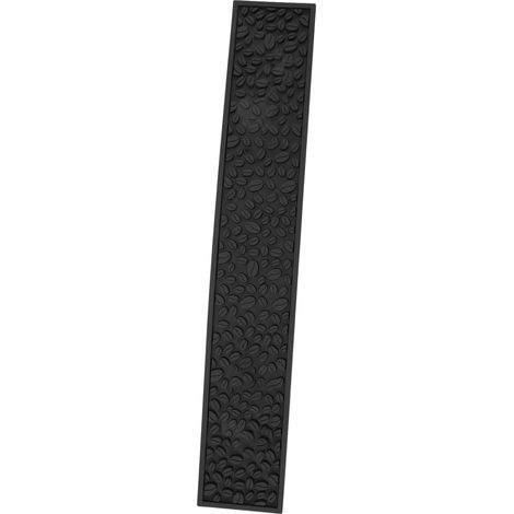 Kaffeebarmatte aus PVC-Silikon, rutschfest, rechteckig, hitzebeständig, Abtropfmatte, Zubehör für Kaffeetheken, Schwarz (1/5)