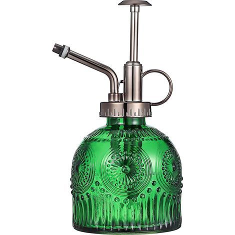 400ml Glas mit Reliefstruktur Grün Gestaltet für Garten und (1/5)