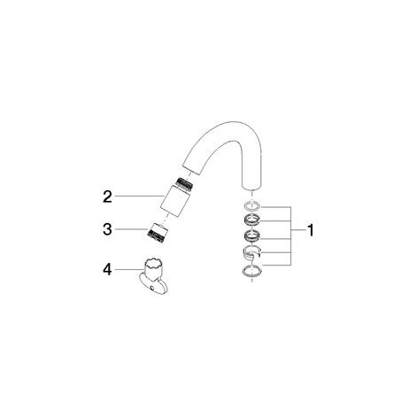 Dornbracht 90282231400-08 Bec Remplacement Pièces