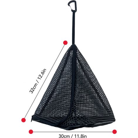 Filet de séchage triangulaire d'extérieur, support de rangement suspendu pour le camping, organisateur pliable en PVC pour la maison, les pique-niques et les barbecues (taille M). (1/5)