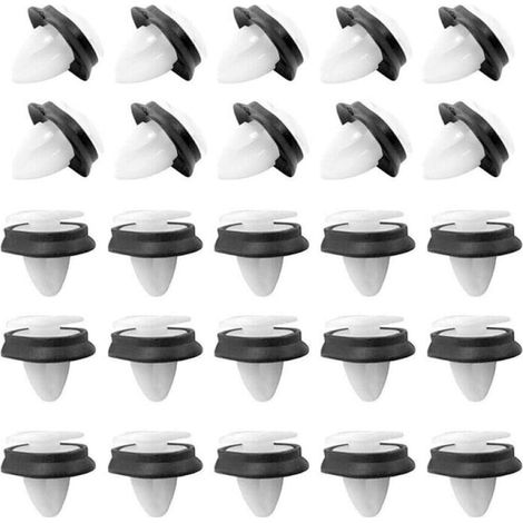 Clips de Fixation Attaches Garniture, 30 Pièces Universal Retenue Vehicle Clips Rivets en Plastique, OEM 7703077476, pour Auto Voitures Panneaux de Portes (1/5)