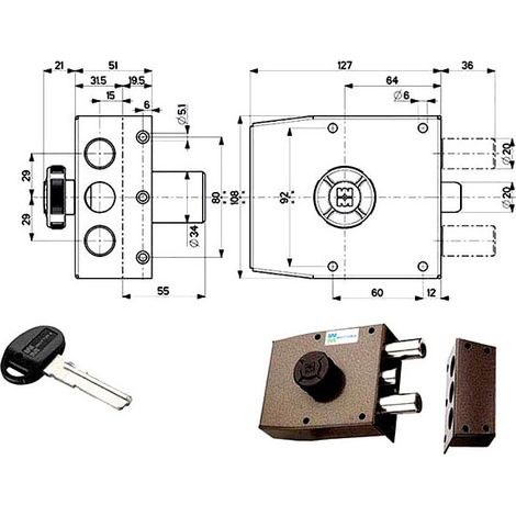Serrure Sic.Semplice Sx Pompe 30411 Mottura