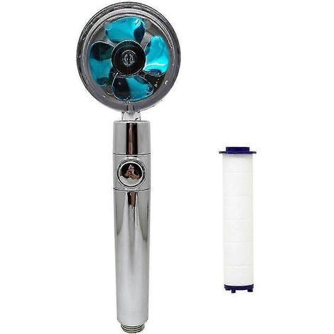 Pommeau de douche haute pression puissant, rotation à 360°, douchette à main économique-Crystal Blue