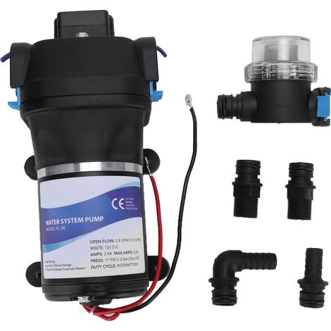 Pompe à eau auto-amorçante pour l'extérieur, ingénierie électrique DC, plastique pour camping-car, Yacht FL30 12V (1/5)