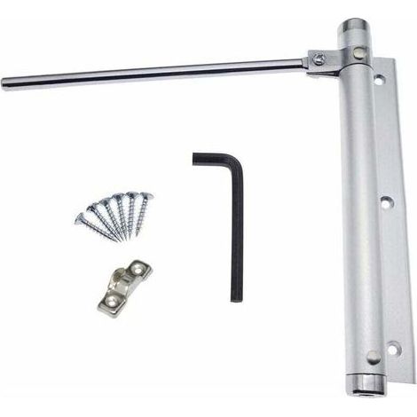 Ferme-Porte à Ressort en Alliage d'aluminium de Porte Closers réglable Monté en surface Dispositif de fermeture automatique 45kg (1 pièce) (1/4)