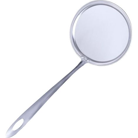 Mousseur à graisse en acier inoxydable, passoire à mailles fines, cuillère filtrante, passoire alimentaire et écumeur à long manche, ustensiles de cuisine (L, 29,5 cm) (1/5)