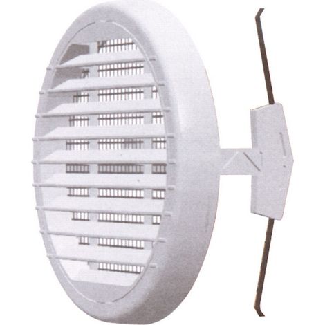 GRIGLIA DI AERAZIONE VENTILAZIONE IN PVC TONDA CON MOLLE DIAMETRO 120/160