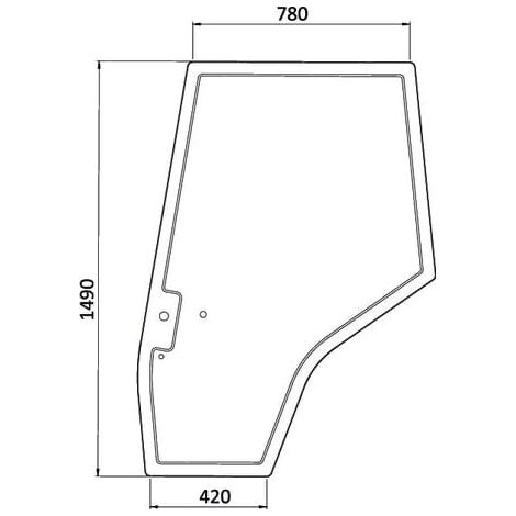 Vitre de porte UNIVERSEL 3907221M1N (1/2)