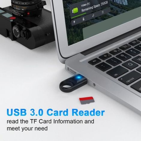 Lecteur De Carte Micro SD - USB 3.0 - Pour Smartphone Ordinateur Portable Caméra Dashcam - 1 Pièce (1/4)