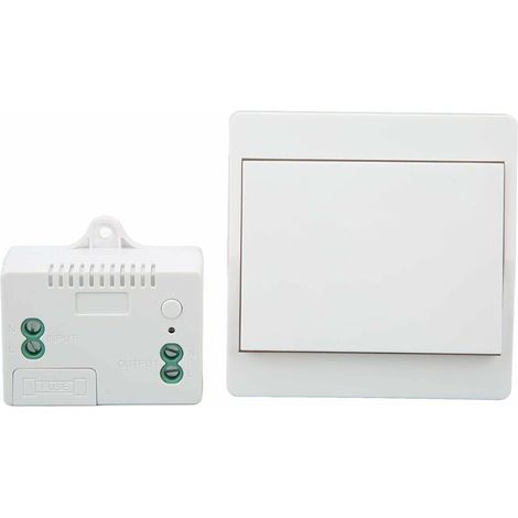 Interrupteur sans fil autoalimenté, sans pile, télécommande sans fil pour les lumières et appareils électriques, étanche et sûr, pouvant être installé directement dans une salle de bain, etc. (1 To 1) (1/5)
