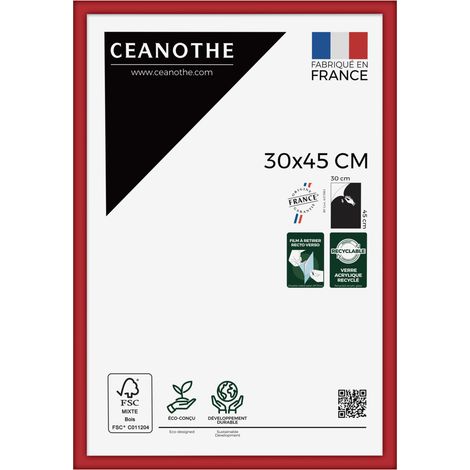Cadre photo Essentiel exposition rouge 30x45 cm