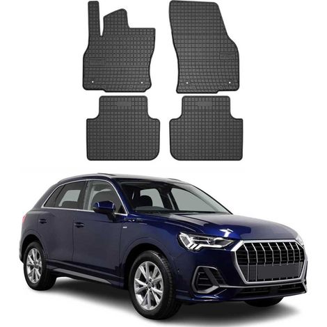 OMAC Tapis de Sol pour Audi Q3 / Q3 Sportback 2018-2025 Noir en Caoutchouc (1/5)