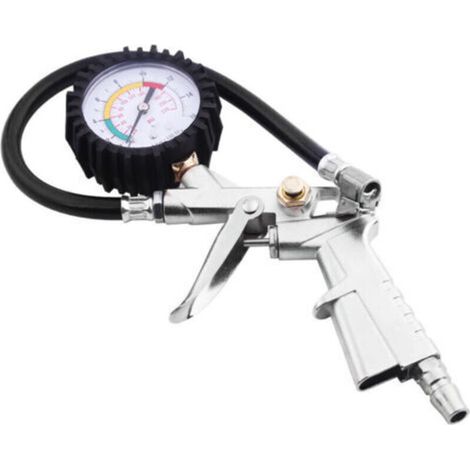 Manomètre à pneu pour compresseur - Valve de décompression - Gâchette - Embout pour valve