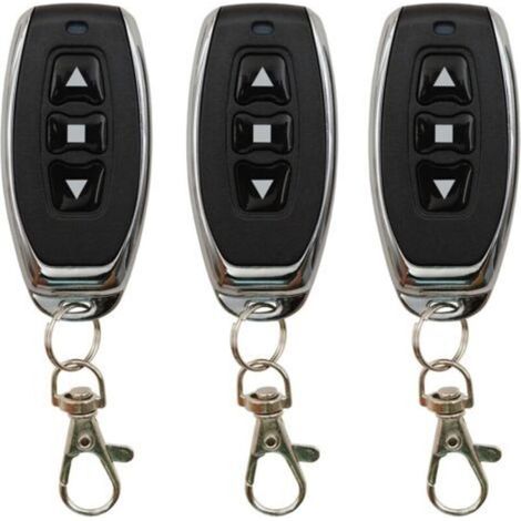 Telecomando wireless 3X 433MHz con trasmettitore e chiave EV1527, codice di apprendimento e 3 pulsanti.