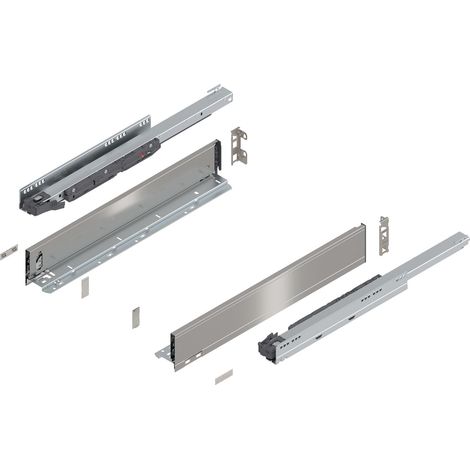 Blum Legrabox pure H M Schubladenschienen Set  1 Paar, 40kg 550mm  Tip On Vollauszug, inox
